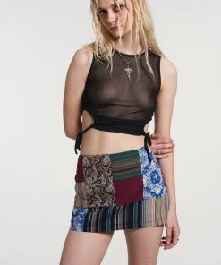 The Ragged Priest Primitive Patchwork Mini Skirt