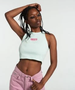 The Ragged Priest Ragged Blue Ribbed Vest