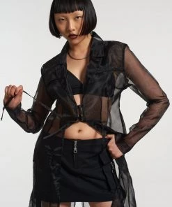 The Ragged Priest NEW ARRIVALS Gatekeeper Organza Trench Coat