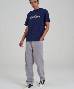 The Ragged Priest MEN'S Kickers Classics Navy Print And Embroidery Tee