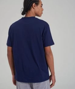The Ragged Priest MEN'S Kickers Classics Navy Print And Embroidery Tee
