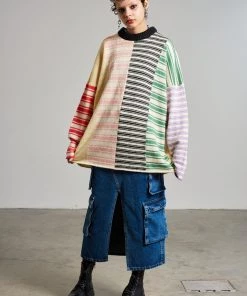 The Ragged Priest Spliced Stripe Jumper