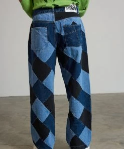 The Ragged Priest NEW ARRIVALS Checkmate Patchwork Skate Jean