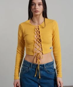 The Ragged Priest Cosmic Lace Up Top