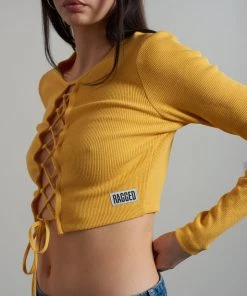 The Ragged Priest Cosmic Lace Up Top