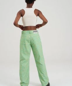 The Ragged Priest Green & Yellow Paisley Jean WOMEN'S 9 The Ragged Priest Green & Yellow Paisley Jean WOMEN'S