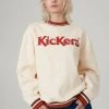 The Ragged Priest WOMEN'S Kickers Classics Cream Appliqué Logo Sweat
