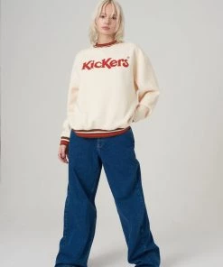 The Ragged Priest WOMEN'S Kickers Classics Cream Appliqué Logo Sweat