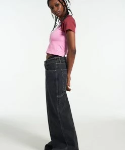 The Ragged Priest Ragged Pink Raglan Tee