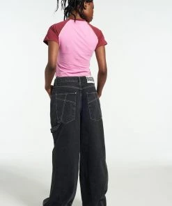 The Ragged Priest Ragged Pink Raglan Tee