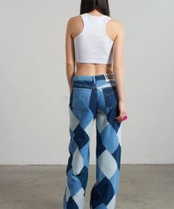 The Ragged Priest Patchwork Low Rise Baggy Jean