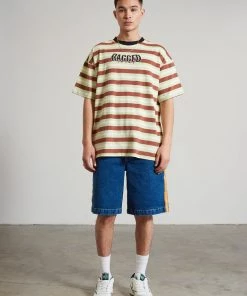The Ragged Priest Ragged Short Sleeve Stripe Top NEW ARRIVALS