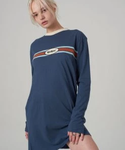 The Ragged Priest WOMEN'S Kickers Classics Blue Long Sleeve Dress