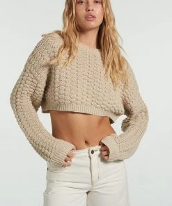 The Ragged Priest NEW ARRIVALS Milk It Glare Open Back Knit