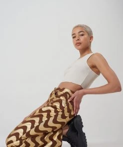 The Ragged Priest Wave Jean - Gold WOMEN'S