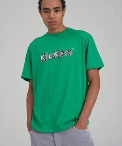 The Ragged Priest MEN'S Kickers Classics Green Print And Embroidery Tee