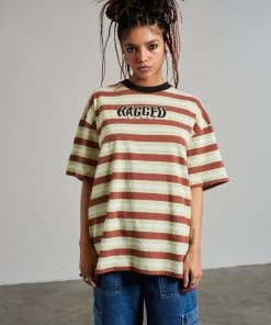 The Ragged Priest Sales 28 The Ragged Priest Ragged Oversized Stripe Tee WOMEN'S