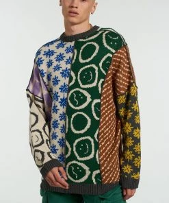 The Ragged Priest NEW ARRIVALS Torn Patchwork Jumper