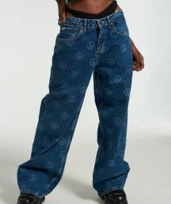 The Ragged Priest Hope Peace Sign Release Jean NEW ARRIVALS