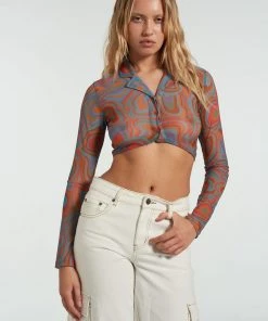 The Ragged Priest NEW ARRIVALS Milk It Hue Mesh Top