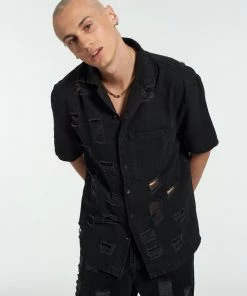 The Ragged Priest Keeper Distressed Denim Shirt
