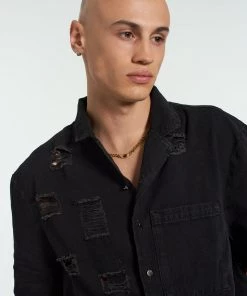 The Ragged Priest Keeper Distressed Denim Shirt 10 The Ragged Priest Keeper Distressed Denim Shirt