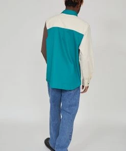 The Ragged Priest Kickers Classics Brown & Green Twill Shirt MEN'S