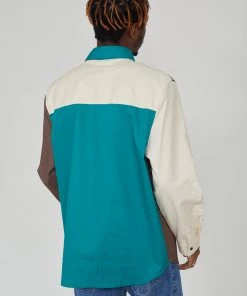 The Ragged Priest Kickers Classics Brown & Green Twill Shirt MEN'S