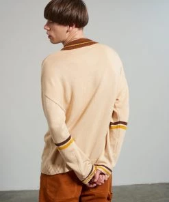 The Ragged Priest NEW ARRIVALS Kickers Classics Ecru V-Neck Jumper