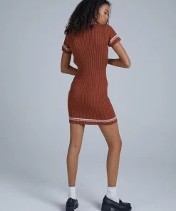The Ragged Priest Kickers Classics Rust Knit Mini Dress