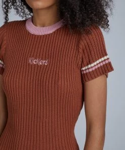The Ragged Priest Kickers Classics Rust Knit Mini Dress