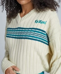 The Ragged Priest WOMEN'S Kickers Classics Beige Cropped Knit