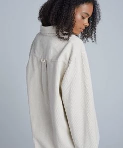 The Ragged Priest Kickers Classics Beige Oversized Cord Shirt