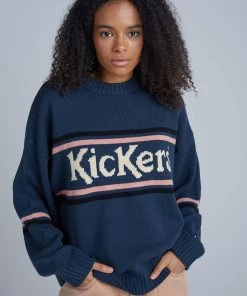 The Ragged Priest Kickers Classics Dark Blue Knit