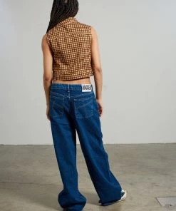 The Ragged Priest NEW ARRIVALS Kickers Classics Check Sleeveless Denim Jacket