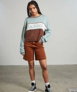 The Ragged Priest Kickers Classic Blue & Brown Logo Sweat NEW ARRIVALS
