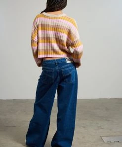 The Ragged Priest Kickers Classics Multi Stripe Cropped Knit NEW ARRIVALS