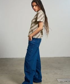 The Ragged Priest NEW ARRIVALS Kickers Classics Diagonal Stripe Short Sleeve Tee