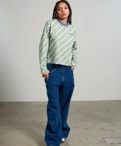 The Ragged Priest NEW ARRIVALS Kickers Classics Diagonal Stripe Long Sleeve Tee