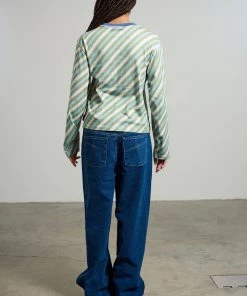 The Ragged Priest NEW ARRIVALS Kickers Classics Diagonal Stripe Long Sleeve Tee