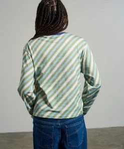 The Ragged Priest NEW ARRIVALS Kickers Classics Diagonal Stripe Long Sleeve Tee