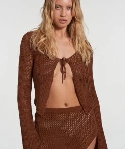 The Ragged Priest Milk It Liquid Tie Front Knit Top NEW ARRIVALS