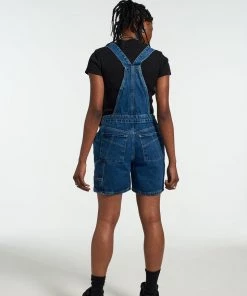 The Ragged Priest Ragged Blue Dungaree Shorts 9 The Ragged Priest Ragged Blue Dungaree Shorts
