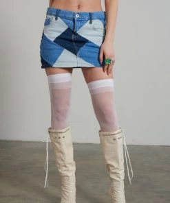 The Ragged Priest Micro Patchwork Mini Skirt WOMEN'S