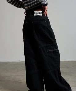 The Ragged Priest Zip Sweeper Jean - Charcoal