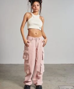 The Ragged Priest Combat Release Jean - Pink