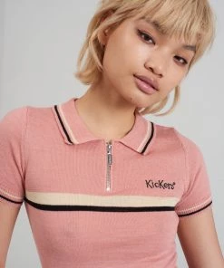 The Ragged Priest Kickers Classics Pink Polo Top WOMEN'S