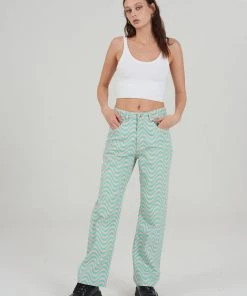 The Ragged Priest Wave Jean - Pink & Green