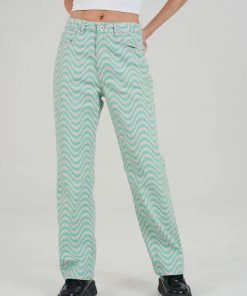 The Ragged Priest Wave Jean - Pink & Green