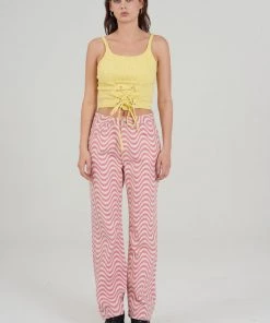 The Ragged Priest WOMEN'S Wave Jean - Pink & White